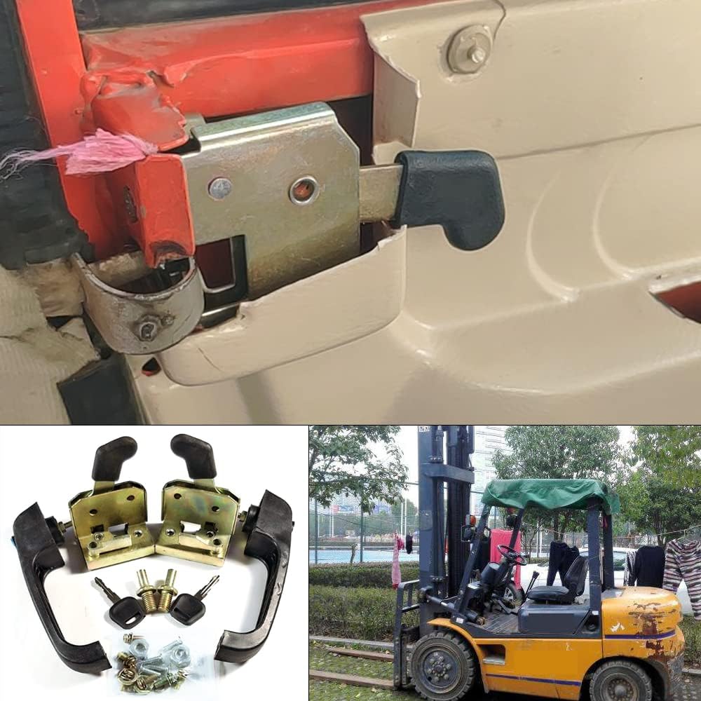 Heavy Equipment Forklift - NEUESTES Gabelstapler-Ladesystem, Werkzeugkastenverschluss, Türschlossgriff-Set, für Elektrodreirad,