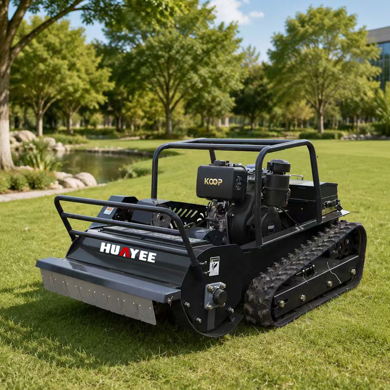 Heavy Equipment Grinder - Ferngesteuerter Raupenmäher, Schwerlast-Bürstenschneider für Garten, Bauernhof