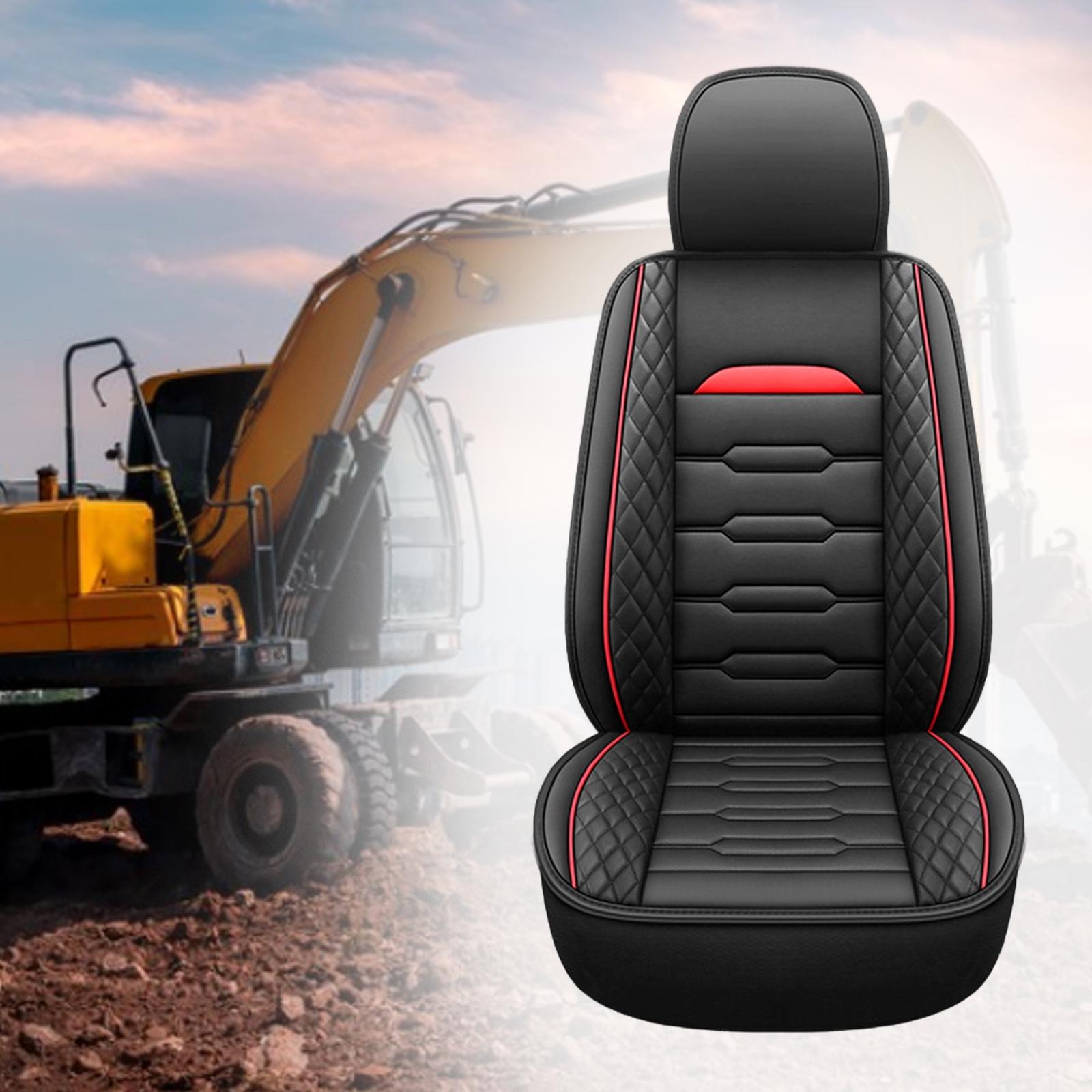 Heavy Equipment Forklift - PU-Leder-Bagger-Sitzkissen, atmungsaktiver, verschleißfester Bezug für Lader,