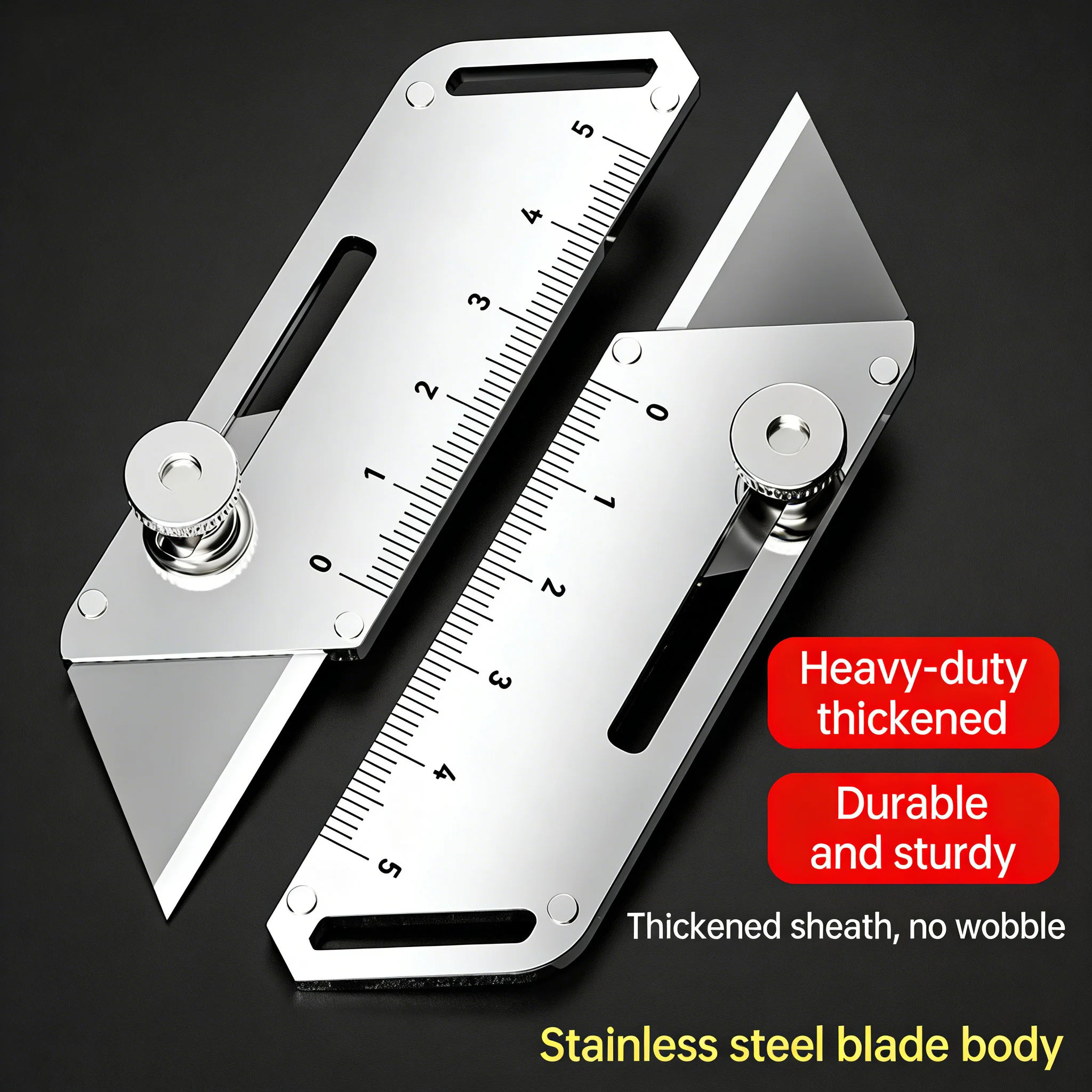 Heavy Equipment Blade - Robustes Industrielles Universalmesser Kompakter Edelstahl-Bastelmesser mit