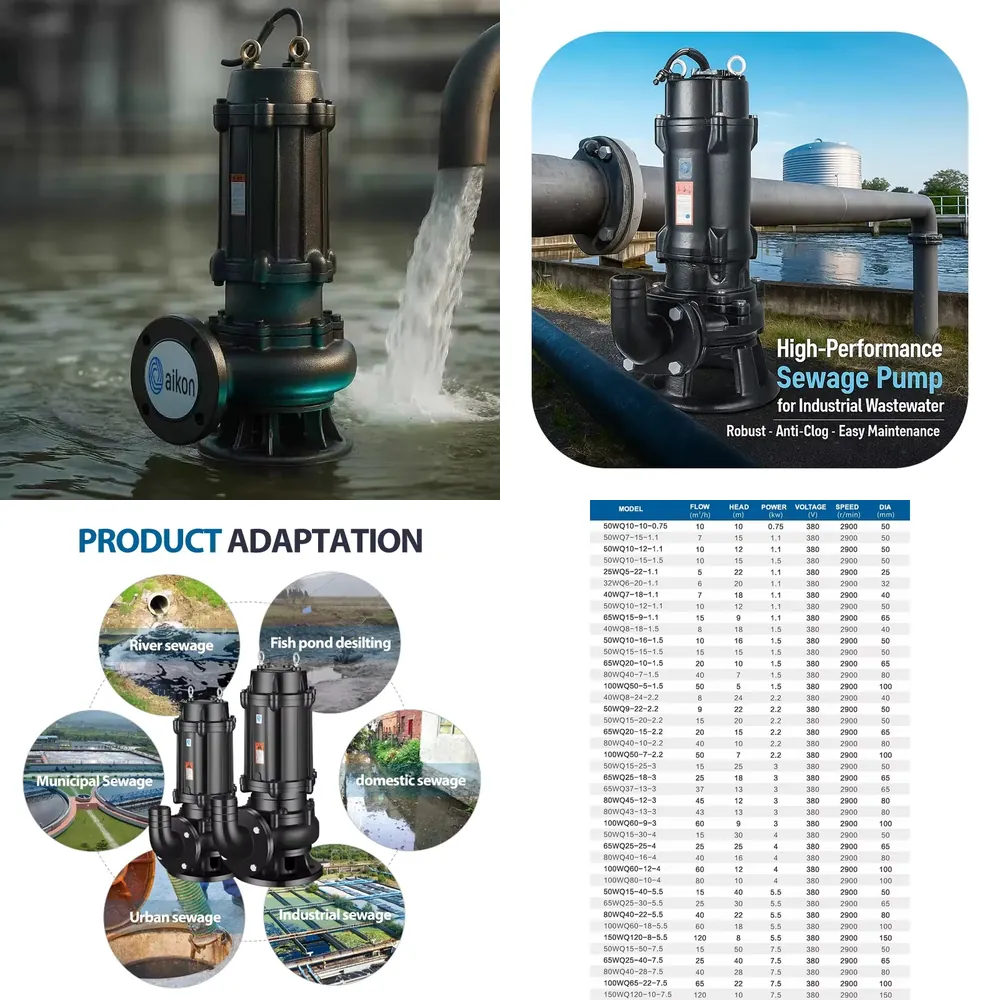 Submersible Pump Sewage - 5 0,75 kW Tauchpumpe für Abwasser
