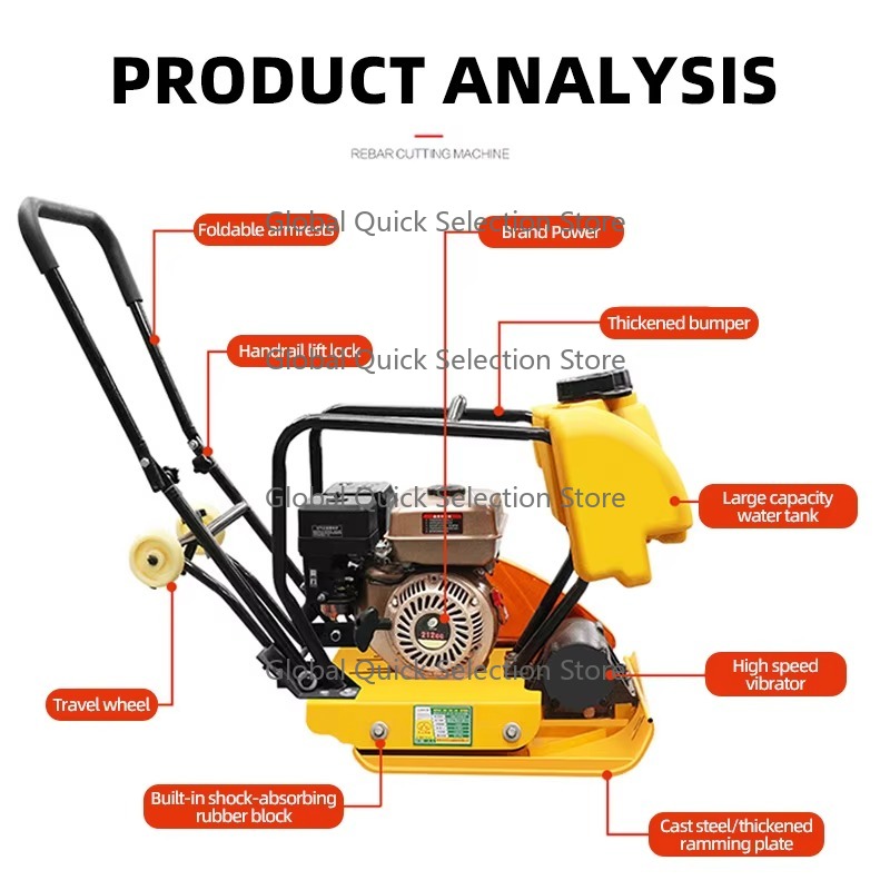 6,5 PS Diesel-Rüttelplatte, Vo – Plate Compactor Vibrator Bewertung und Preis
