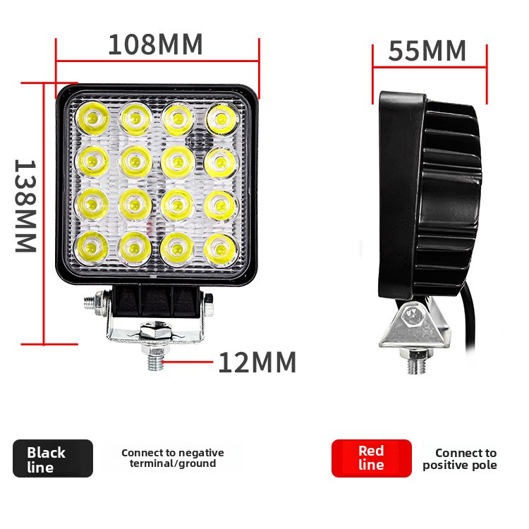 48W 16LED 4 Zoll 12V 24V LED-A – Heavy Equipment Forklift Bewertung und Preis