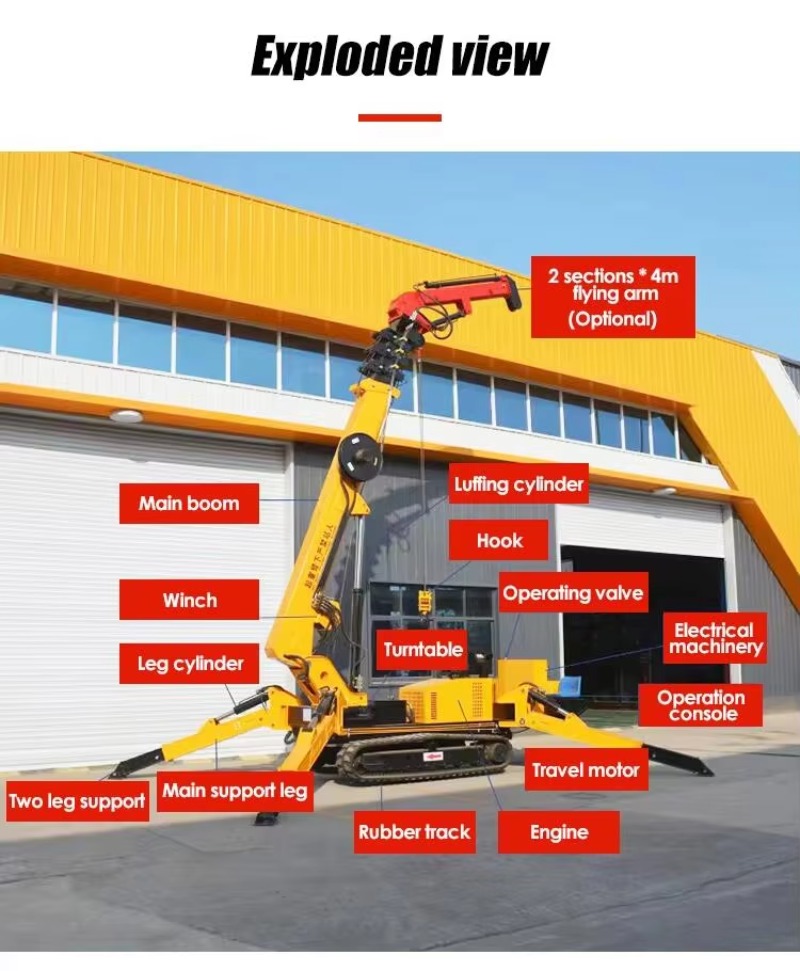 8T Hydraulischer Spinnenkran S – Heavy Equipment Construction Bewertung und Preis
