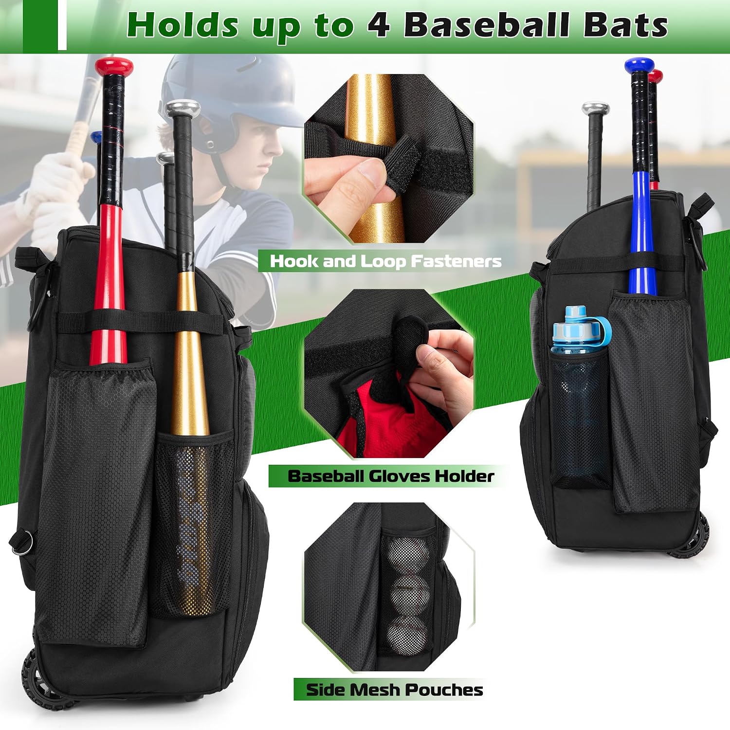 Rollender Baseball-Rucksack mi – Heavy Equipment Usa Bewertung und Preis